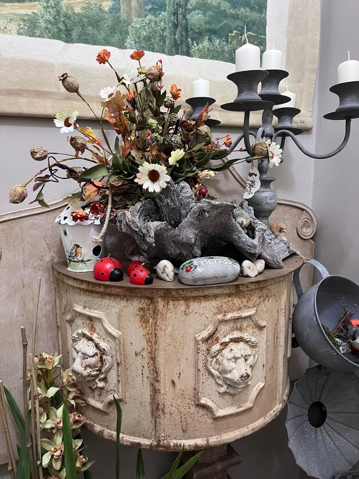 Decorazioni arancioni autunno fatte a mano
